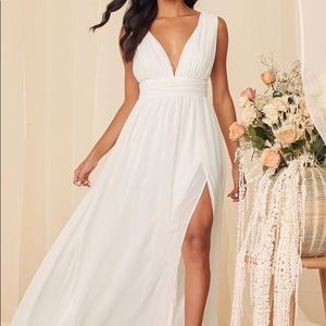 Lulu’s - Heavenly Hues White Maxi Dress